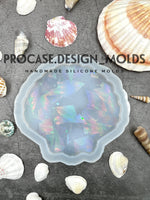 Holographic shell coaster mold (5")