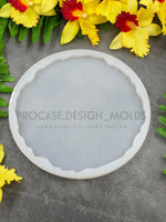 14 inch / Deep 10 mm. Geode tray silicone mold