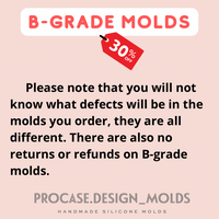 B - Grade mold - 1.5" Druzy round mold(3 tags per mold.)