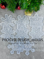 3D snowflake ornament collection 2 - Set of 4 pcs. (1 design/each)