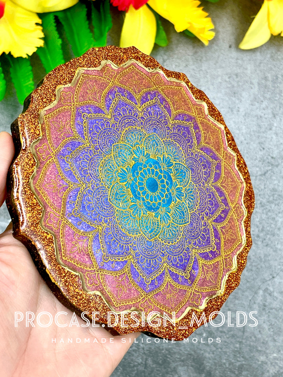 Mandala inlay silicone mold(4.5 inches) – PROCASE DESIGN MOLDS LLC
