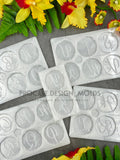 Floral alphabet molds (A-Z 26 letters)