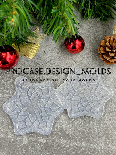 3D snowflake ornament mold #1