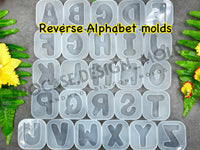 Reverse alphabet mold(Available in each letter individually or as a whole set(A-Z 26 letters)