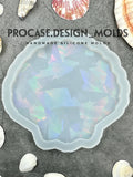 Holographic shell coaster mold (5")