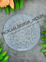 Sun mandala coaster mold