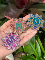 Mandala alphabet 26 letters mold (Keychain mold)