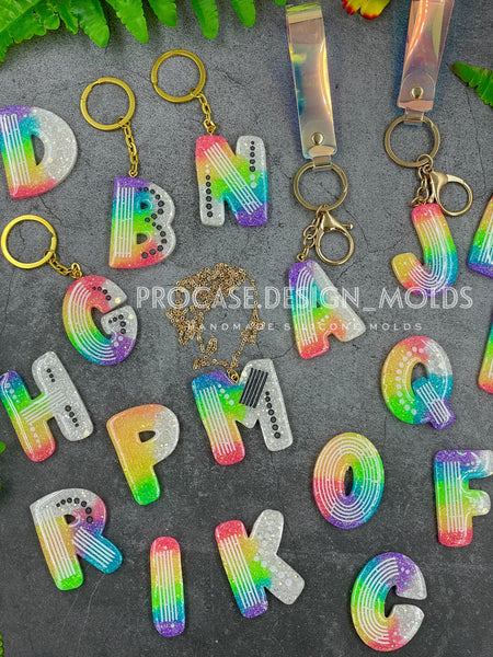 Abstract alphabet molds (26 letters)